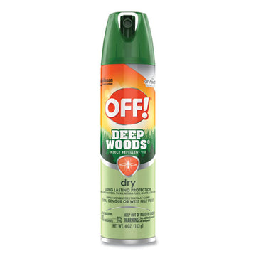 OFF!® Deep Woods Dry Insect Repellent, 4 Oz, Aerosol, Neutral, 12-carton freeshipping - TVN Wholesale
